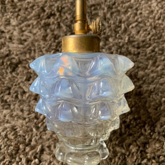 Vintage Fenton Opalescent Perfume Glass Bottle - Picture 2 of 5